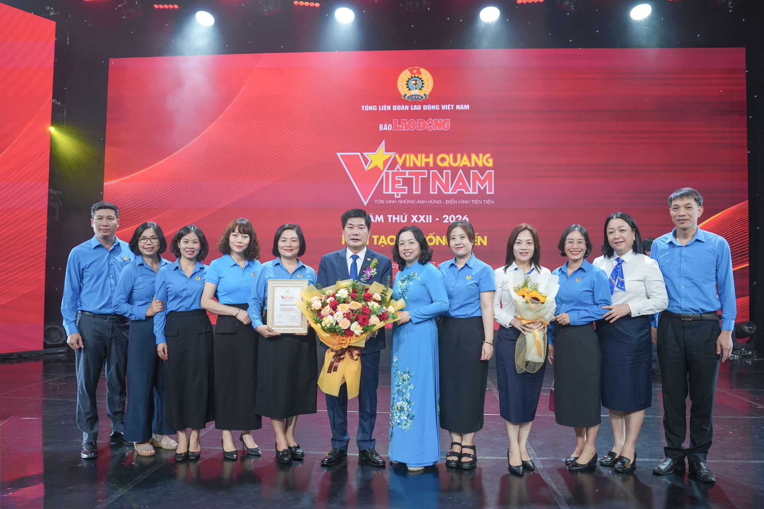Tập đoàn Dệt May được Vinh danh tại chương trình Vinh quang Việt Nam năm 2026
