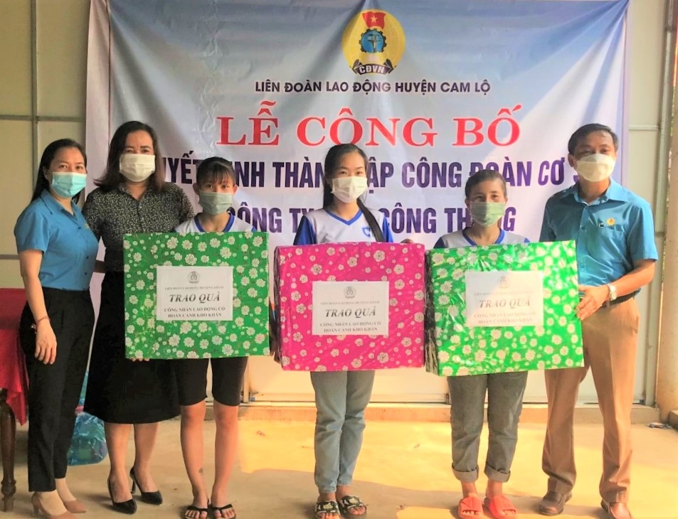 Quảng Trị: LĐLĐ huyện Cam Lộ thành lập thêm một CĐCS