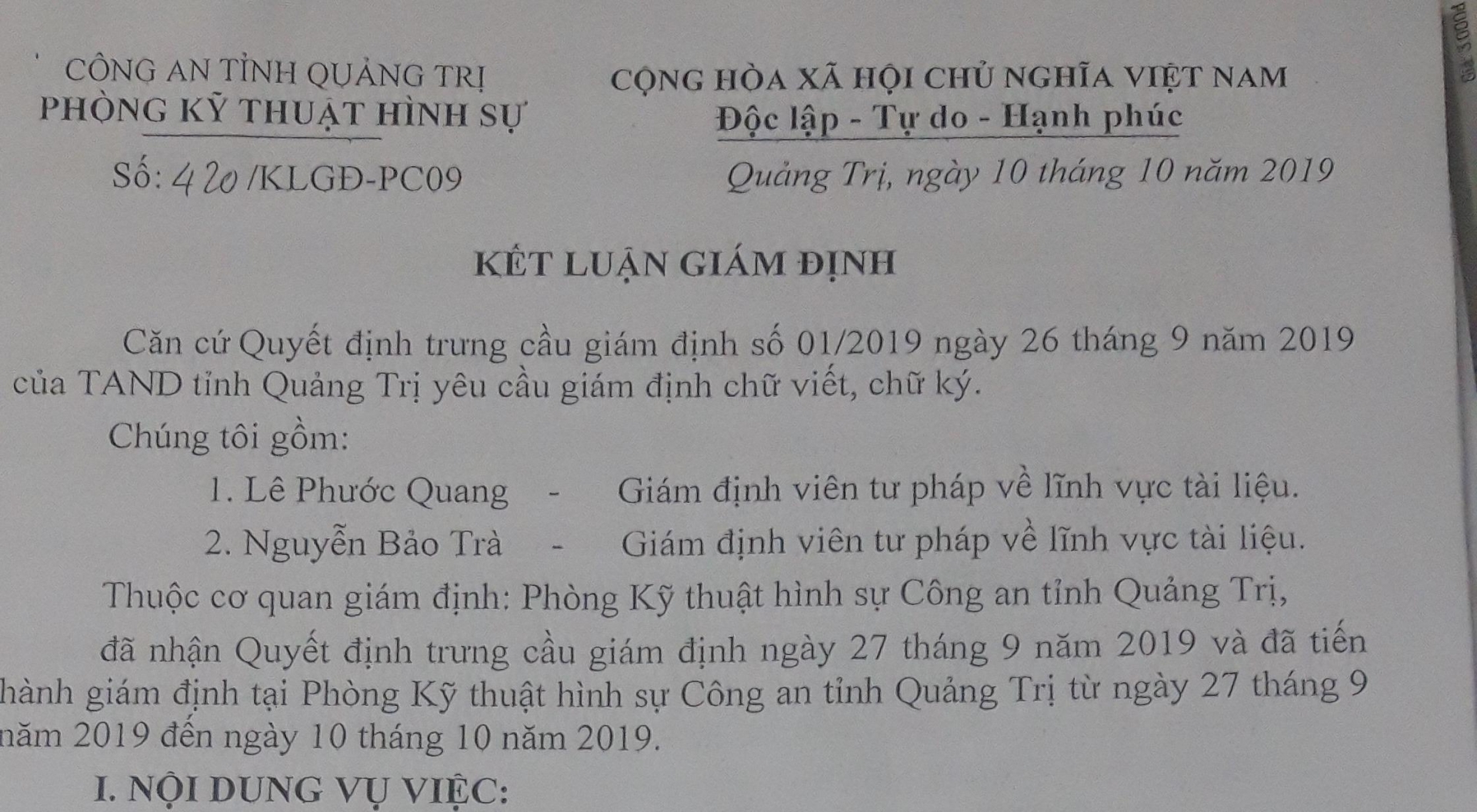 Quảng Trị: Tại sao không xử lý việc giả mạo chữ ký?