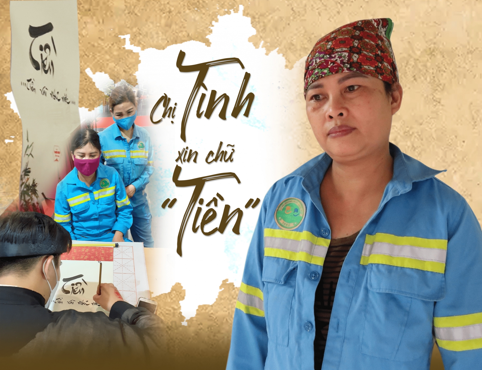 Chị Tình xin chữ “Tiền” Chị Tình xin chữ “Tiền”