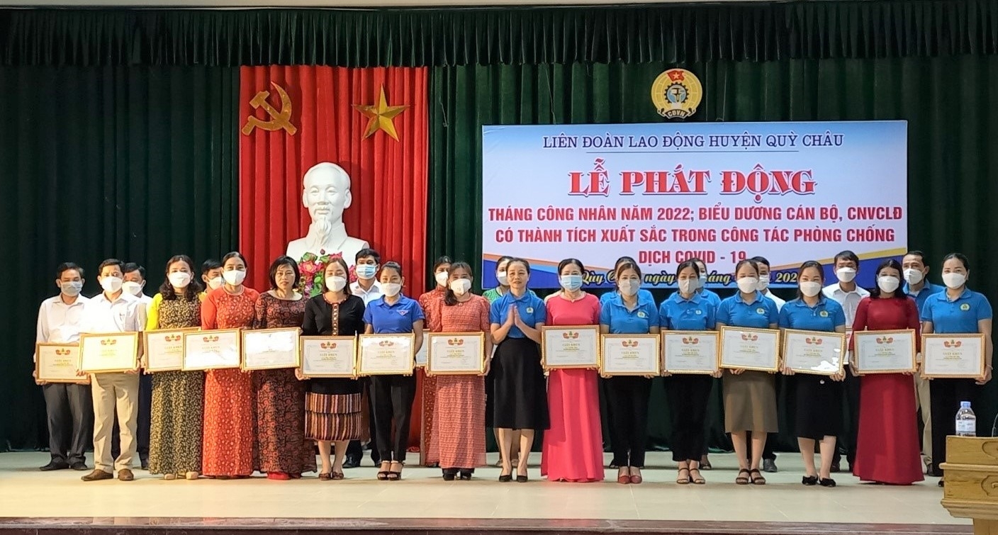 LĐLĐ huyện Quỳ Châu (Nghệ An) tổ chức Lễ phát động Tháng Công nhân