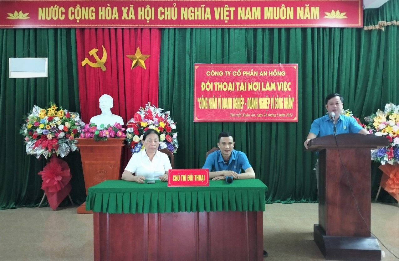 Doanh nghiệp tổ chức đối thoại, hàng trăm đoàn viên, người lao động được chăm lo Doanh nghiệp tổ chức đối thoại, hàng trăm đoàn viên, người lao động được chăm lo