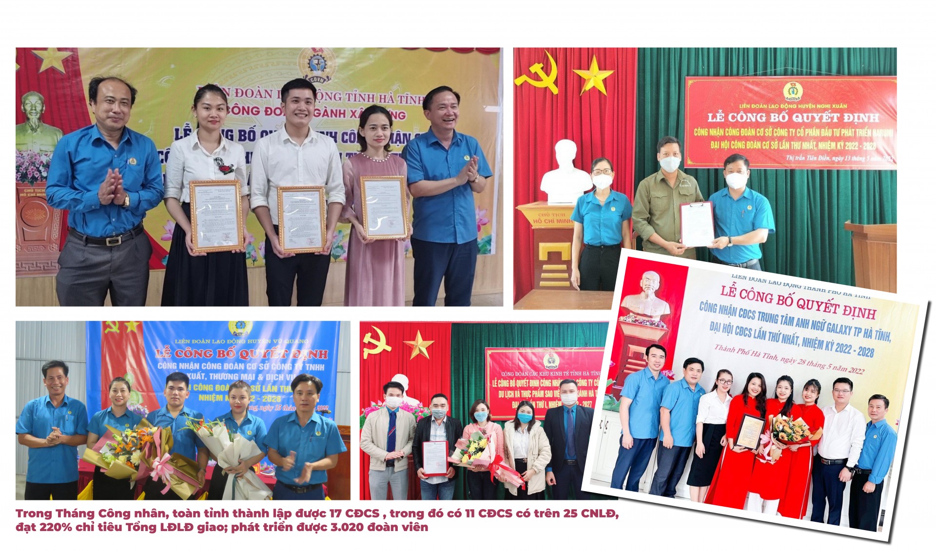 LĐLĐ tỉnh Hà Tĩnh: Chuẩn bị công phu - thực hiện đồng loạt - kết quả nổi bật LĐLĐ tỉnh Hà Tĩnh: Chuẩn bị công phu - thực hiện đồng loạt - kết quả nổi bật