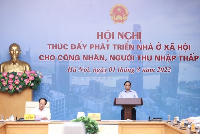 Hội nghị thúc đẩy phát triển nhà ở xã hội cho công nhân, người thu nhập thấp. Ảnh: VPG/NHẬT BẮC