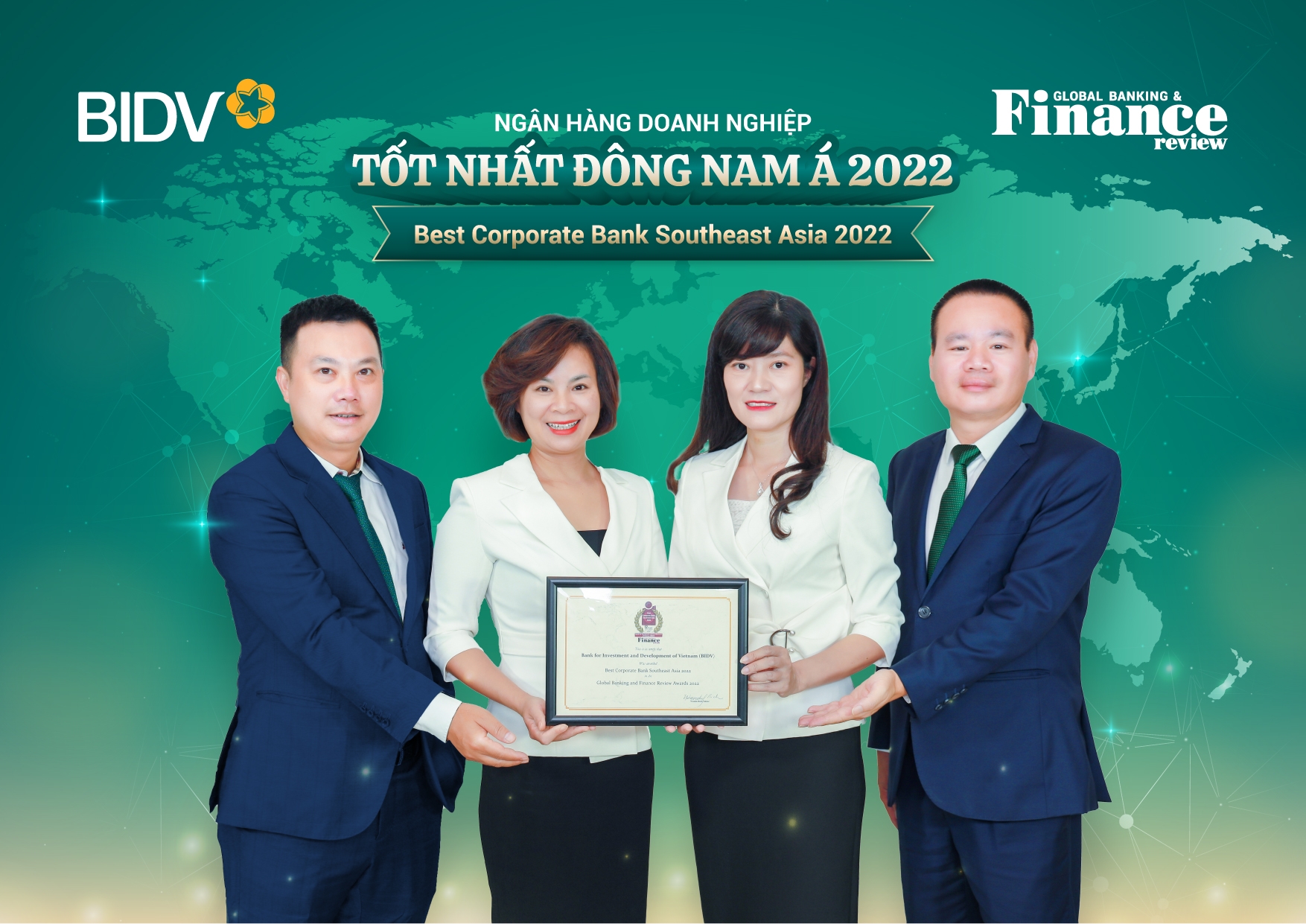 BIDV nhận cú đúp giải thưởng từ Tạp chí Global Banking and Finance BIDV nhận cú đúp giải thưởng từ Tạp chí Global Banking and Finance