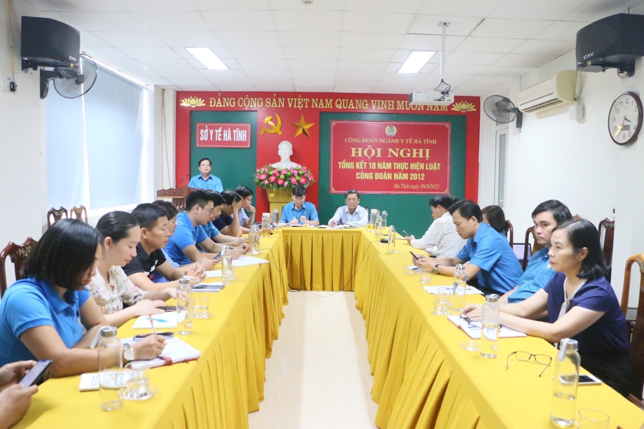 Công đoàn ngành Y tế Hà Tĩnh tổ chức Hội nghị tổng kết 10 năm thực hiện luật công đoàn Công đoàn ngành Y tế Hà Tĩnh tổng kết 10 năm thực hiện Luật Công đoàn