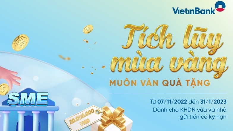 3 tỷ đồng dành tặng doanh nghiệp SME gửi tiền tại VietinBank