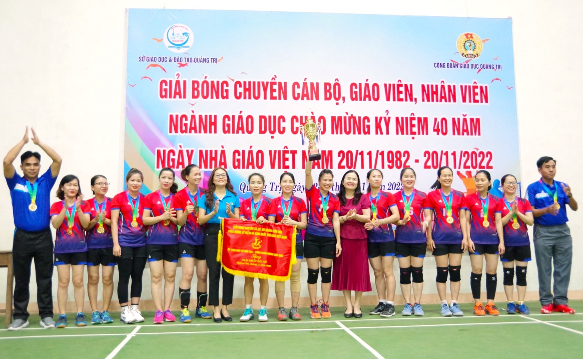 Giải bóng chuyền ngành Giáo dục Quảng Trị: Sôi động, hấp dẫn Giải bóng chuyền ngành Giáo dục Quảng Trị: Sôi động, hấp dẫn