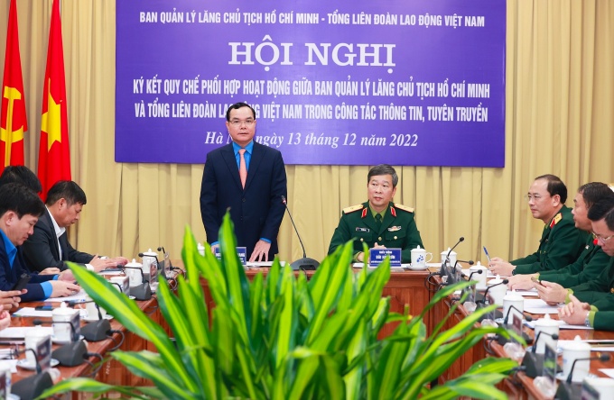 Ký quy chế phối hợp giữa Tổng LĐLĐ Việt Nam và Ban quản lý Lăng Chủ tịch Hồ Chí Minh