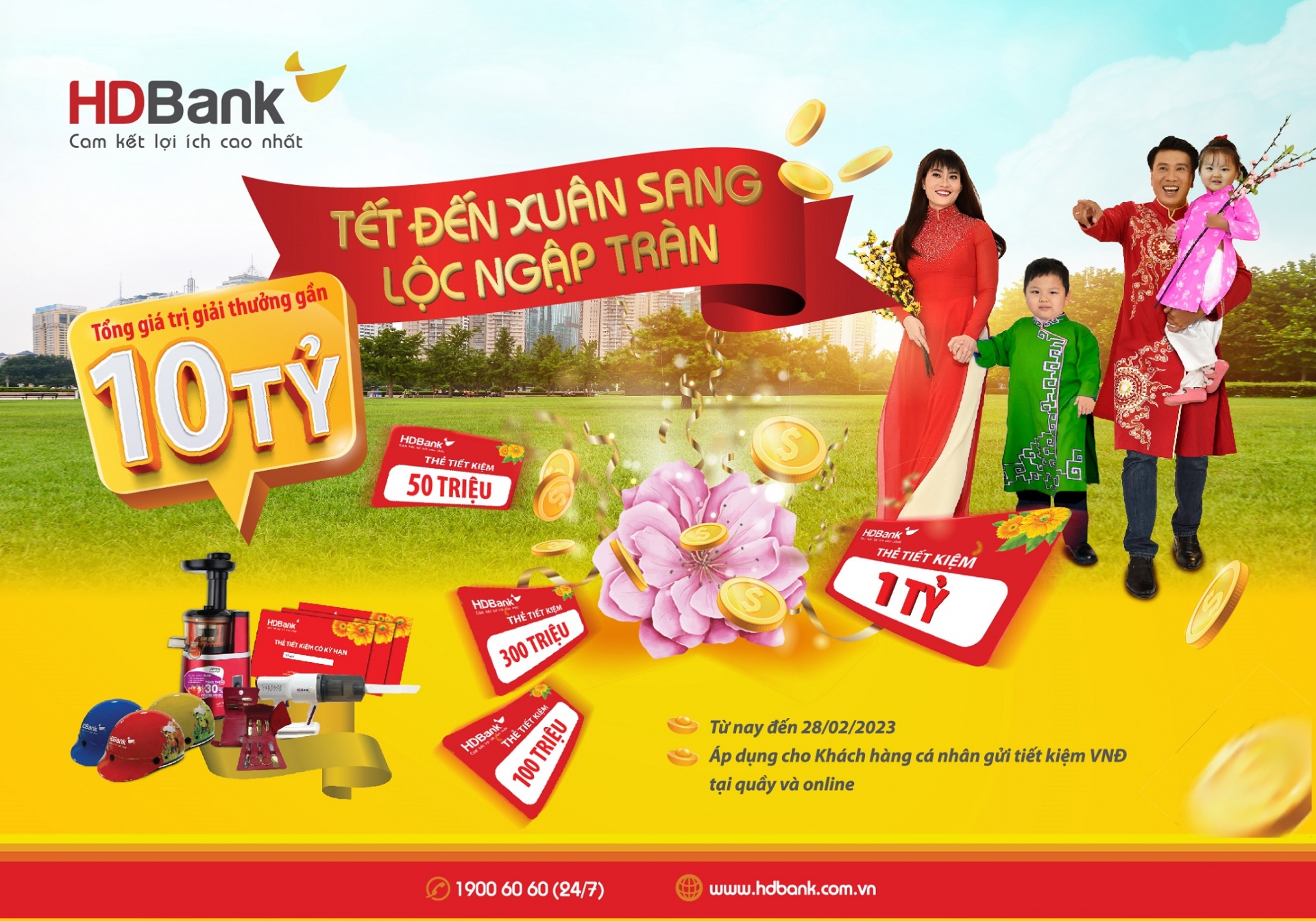 ‘Tết đến xuân sang - Lộc ngập tràn’ - Chương trình ‘tìm tỷ phú’ hoành tráng từ HDBank ‘Tết đến xuân sang - Lộc ngập tràn’ - Chương trình ‘tìm tỷ phú’ hoành tráng từ HDBank