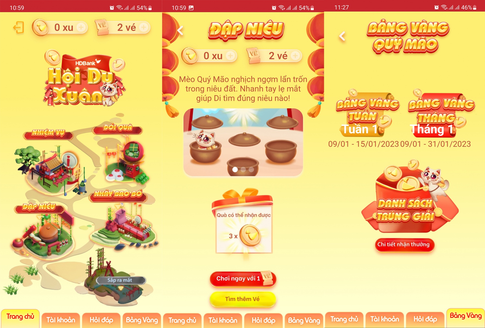 Làm sao “gom” lì xì trăm triệu từ game HDBank Hội Du Xuân?