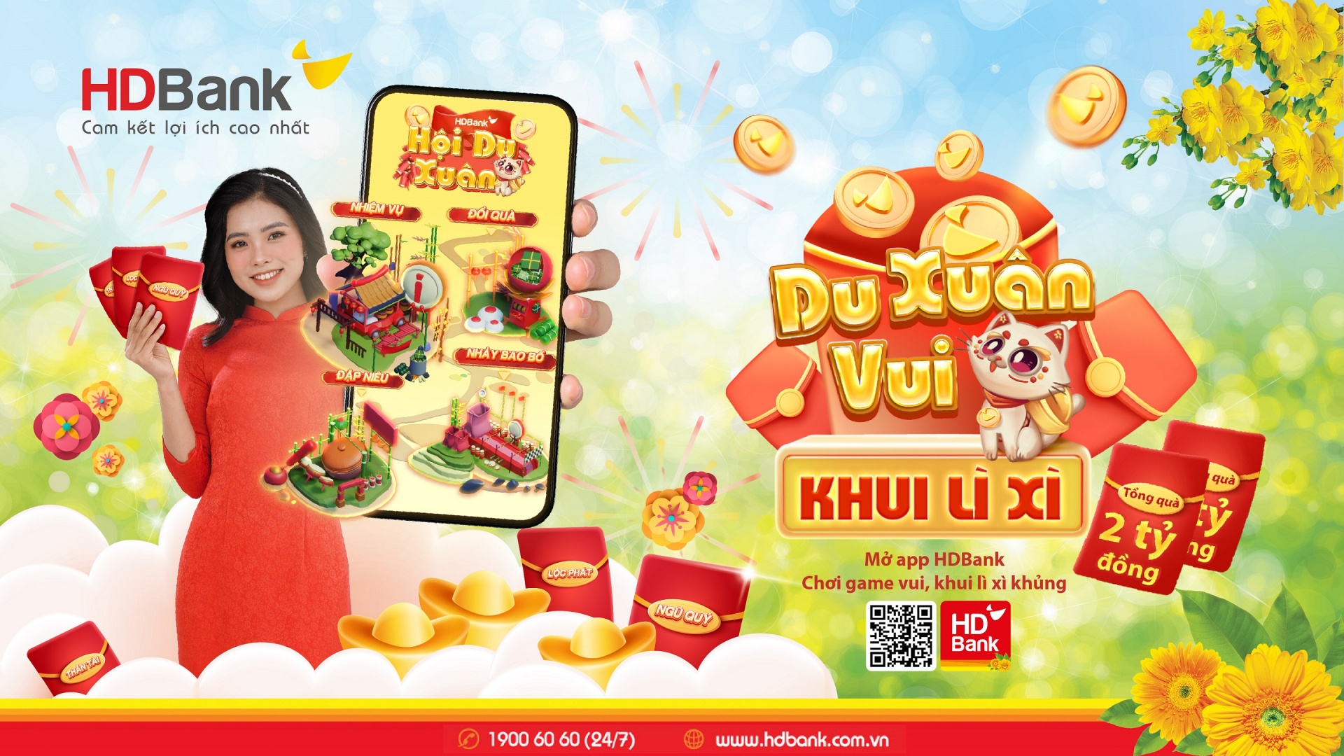 Đón Tết Mèo, lên ngay ‘kèo’ Du xuân cực vui trên app HDBank