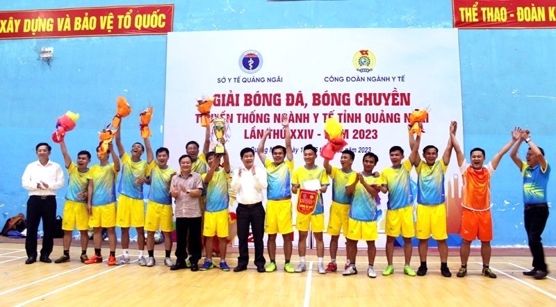 Giải bóng đá, bóng chuyền Công đoàn ngành Y tế Quảng Ngãi: Sôi nổi, hấp dẫn