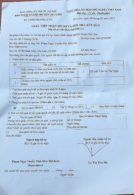 Niềm an ủi muộn màng của gia đình nữ công nhân Haprosimex qua đời vì ung thư máu