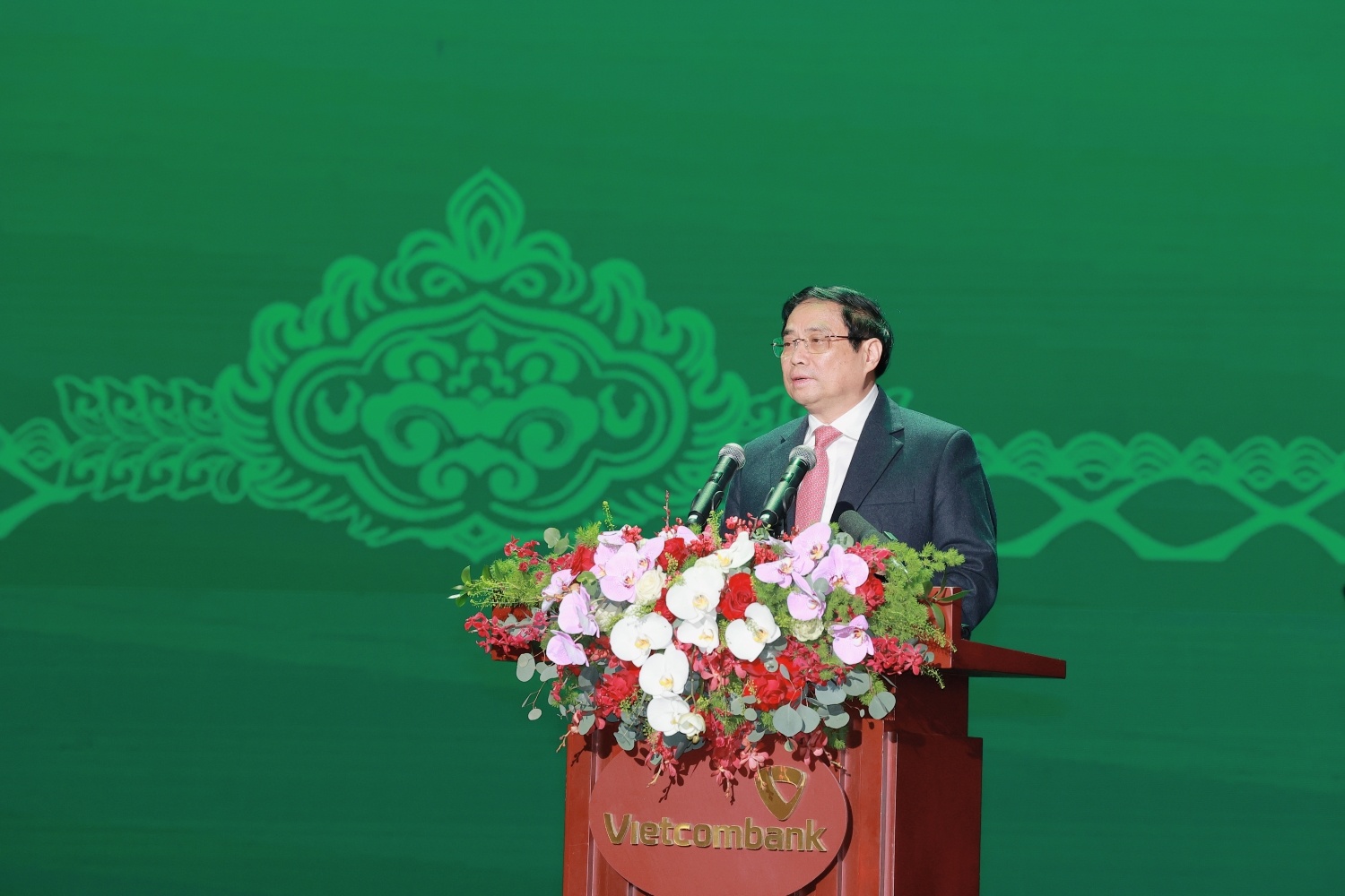 Đ/c Phạm Minh Chính - Ủy viên Bộ Chính trị, Thủ tướng Chính phủ nước Cộng hòa xã hội chủ nghĩa Việt Nam phát biểu tại buổi lễ