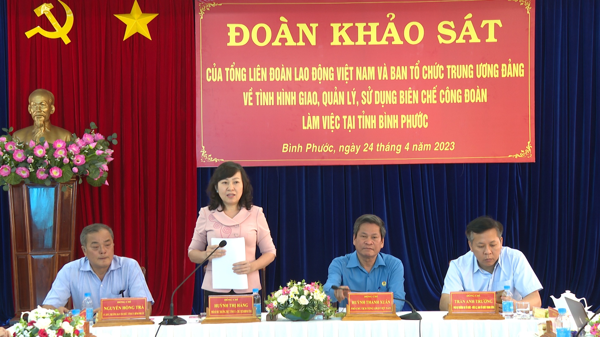 Khảo sát tình hình giao, quản lý, sử dụng biên chế công đoàn tại tỉnh Bình Phước