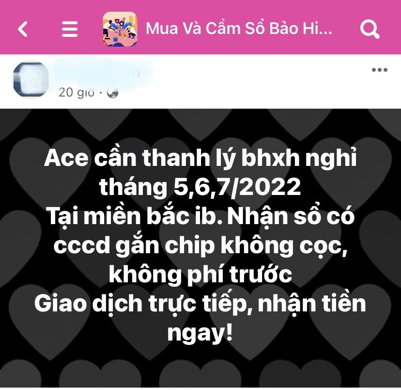Tái diễn tình trạng thu mua sổ BHXH