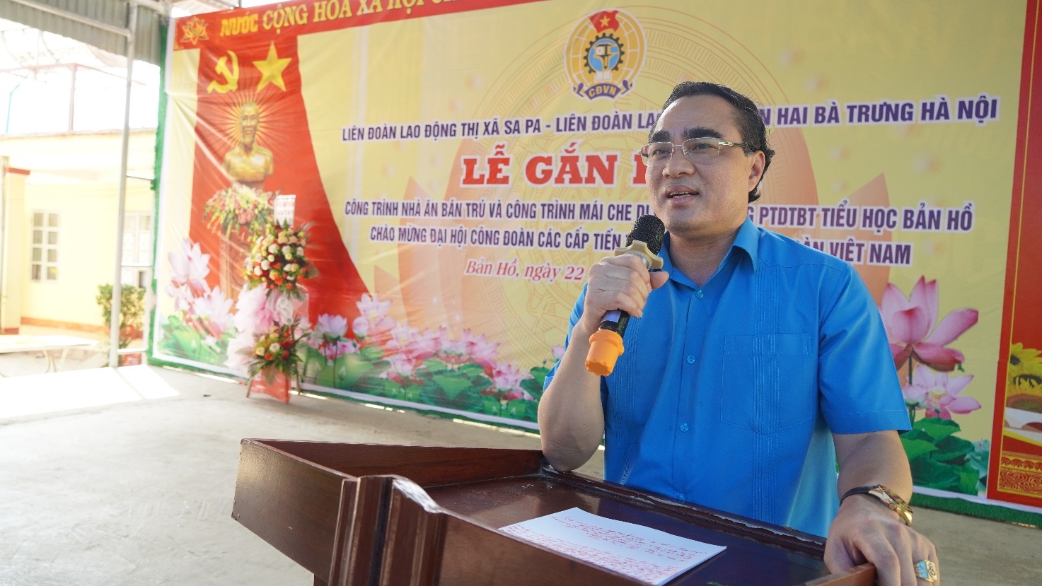 Lào Cai: Gắn biển 2 công trình chào mừng đại hội công đoàn các cấp, nhiệm kỳ 2023-2028 Lào Cai: Gắn biển 2 công trình chào mừng đại hội công đoàn các cấp, nhiệm kỳ 2023-2028