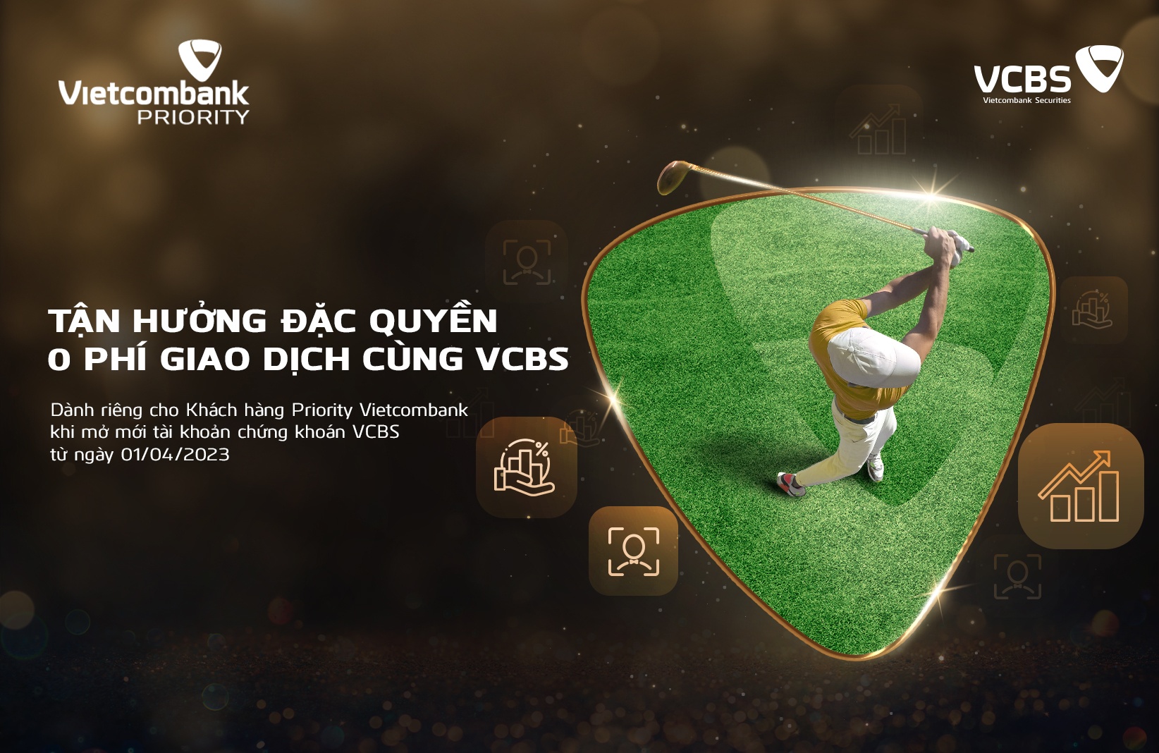 được miễn phí giao dịch chứng khoán khi mở mới tài khoản tại VCBS