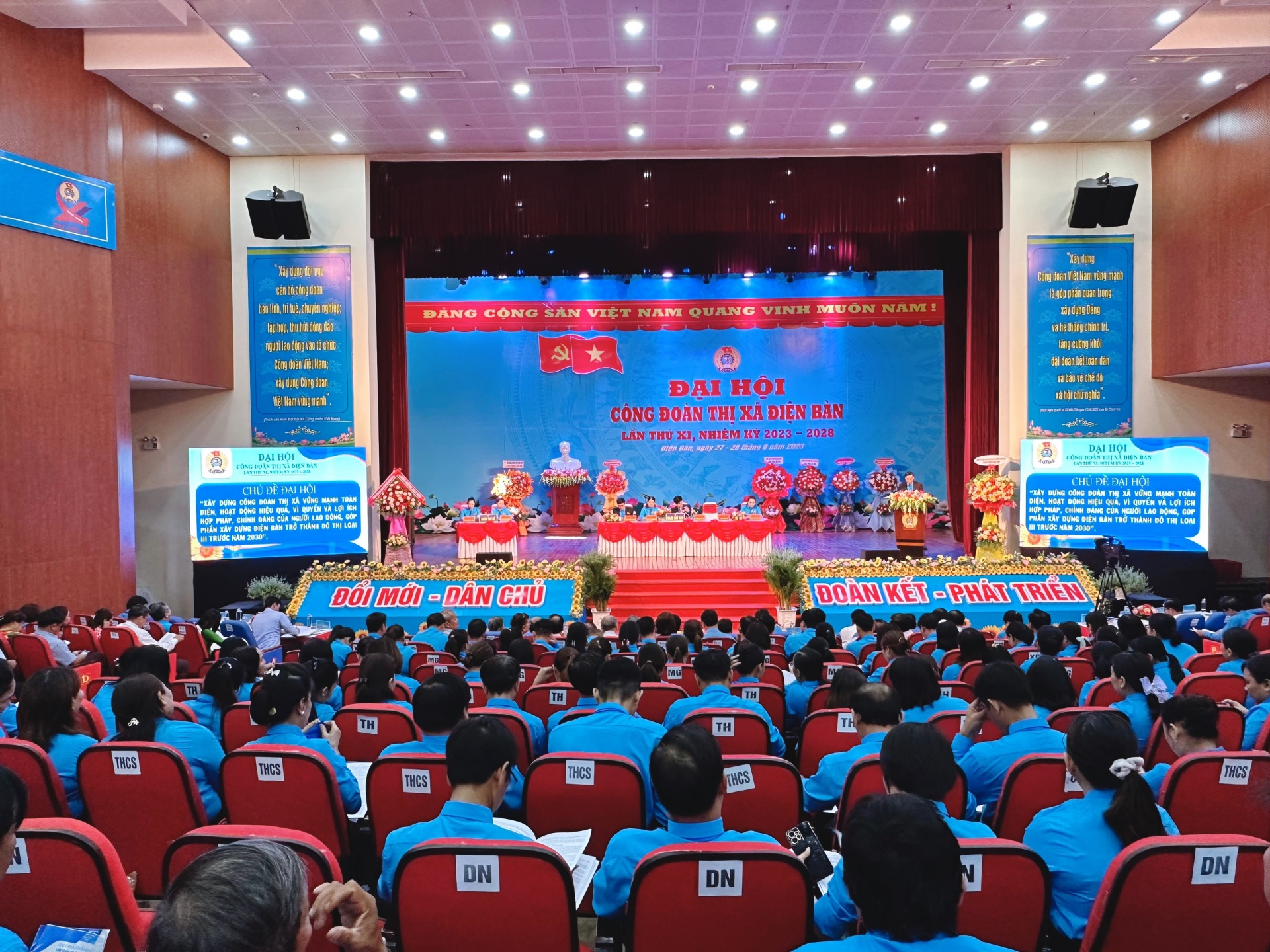 Toàn cảnh Đại hội Công đoàn thị xã Điện Bàn. Ảnh: PHAN NGUYÊN