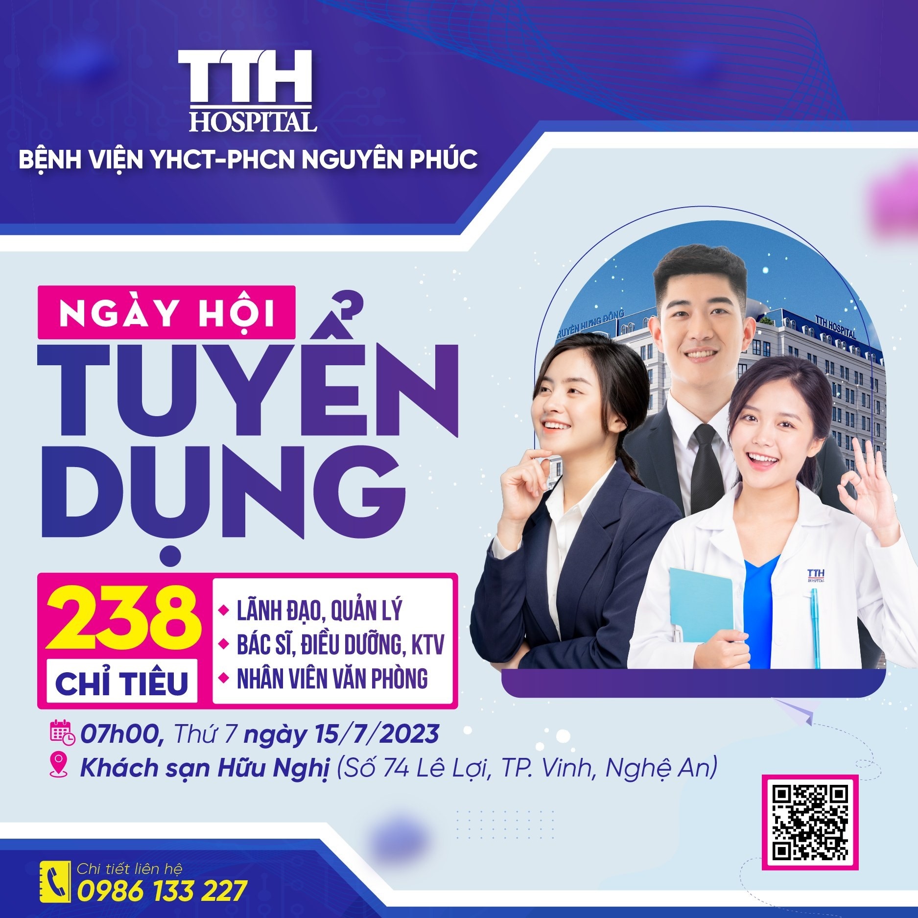 Nghệ An: Bệnh viện YHCT - PHCN Nguyên Phúc tuyển dụng 238 chỉ tiêu việc làm