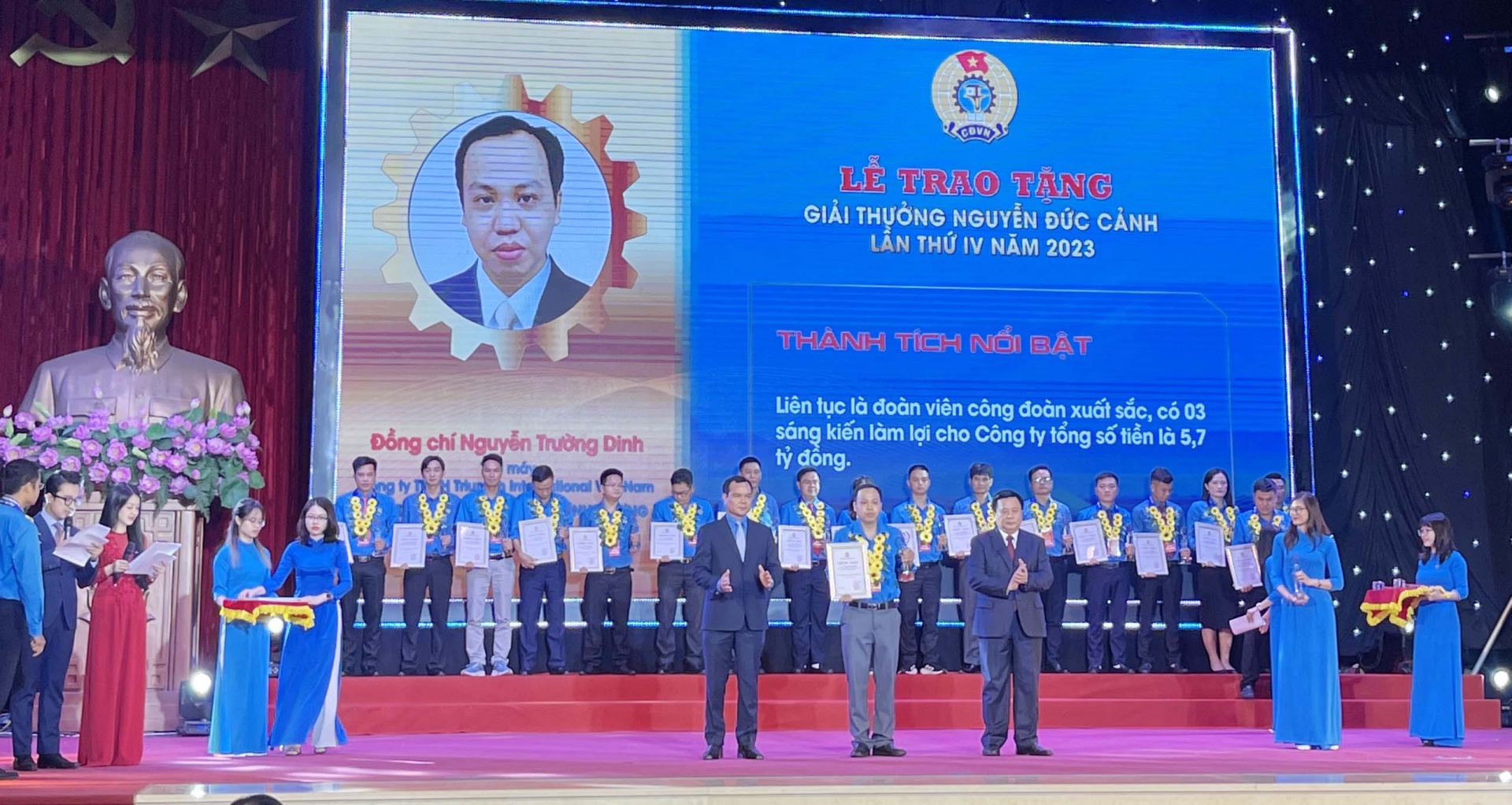 Bình Dương có 7 người lao động tiêu biểu dược nhận Giải thưởng Nguyễn Đức Cảnh