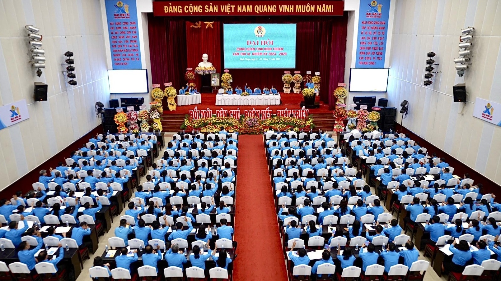 Đại hội Công đoàn tỉnh Bình Thuận lần thứ XI nhiệm kỳ 2023- 2028 chính thức khai mạc