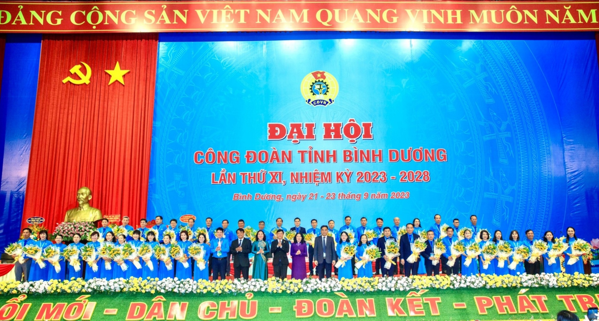 Đồng chí Nguyễn Kim Loan tái đắc cử Chủ tịch LĐLĐ Bình Dương