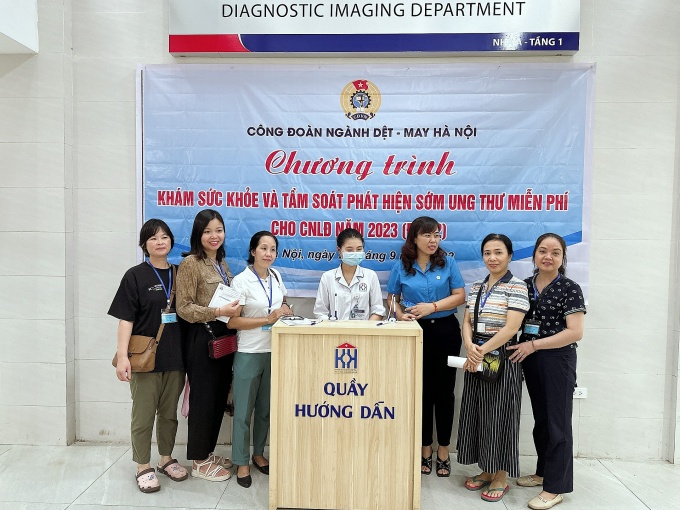Công đoàn ngành Dệt - May Hà Nội: Khám tầm soát ung thư miễn phí cho công nhân Công đoàn ngành Dệt - May Hà Nội: Khám tầm soát ung thư miễn phí cho công nhân
