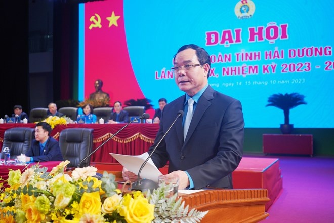 Đồng chí Ngô Thị Thanh Hòa tái đắc cử Chủ tịch LĐLĐ tỉnh Hải Dương