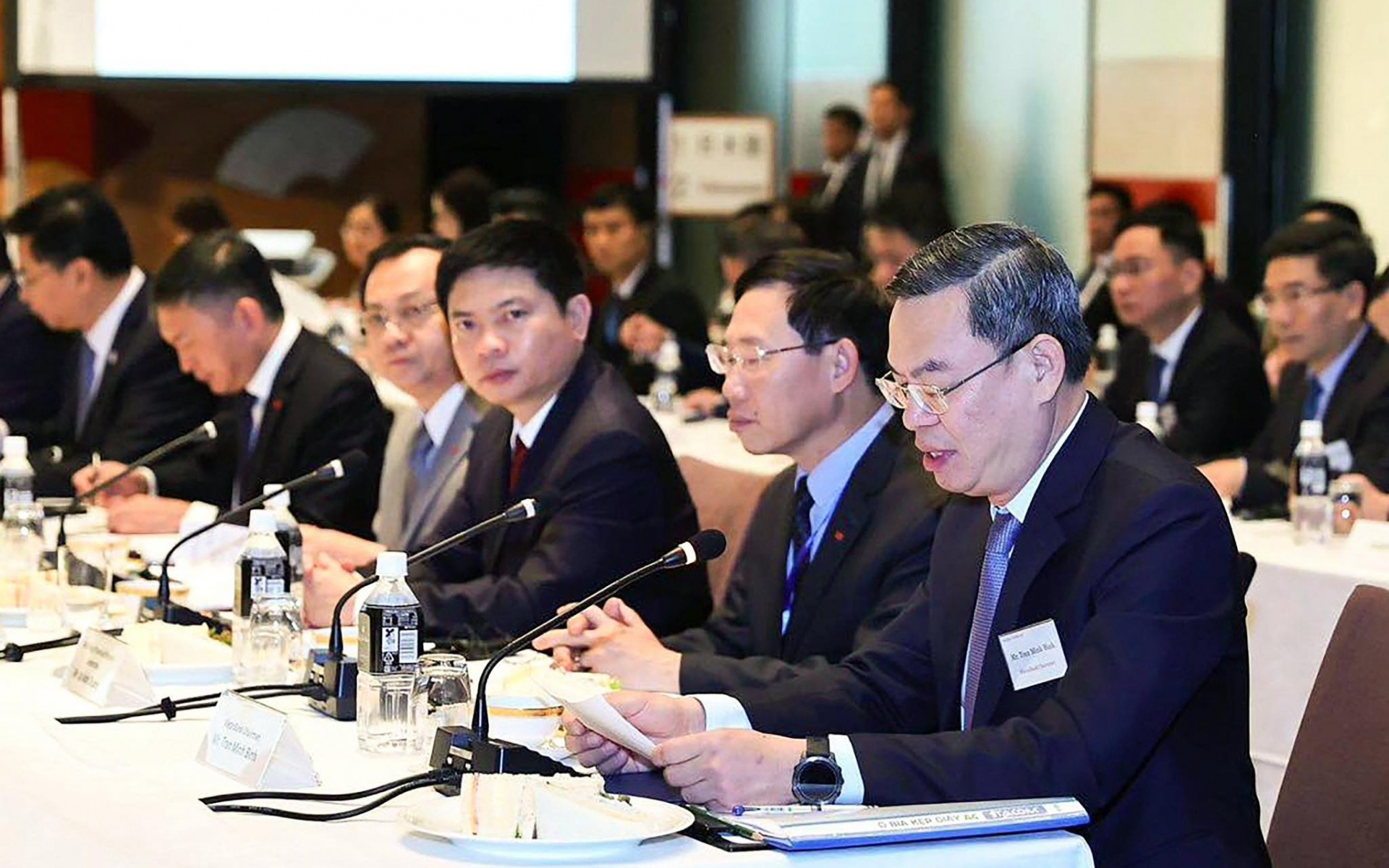 Chủ tịch HĐQT VietinBank Trần Minh Bình phát biểu tại Tọa đàm Ảnh: Nhật Bắc Chủ tịch HĐQT VietinBank Trần Minh Bình phát biểu tại Tọa đàm Ảnh: Nhật Bắc