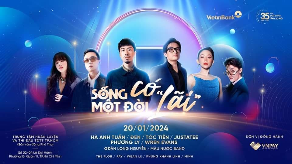 Concert sẽ được tổ chức vào ngày 20/1/2024 tại Trung tâm huấn luyện & thi đấu TDTT TP. Hồ Chí Minh (Sân vận động Phú Thọ)