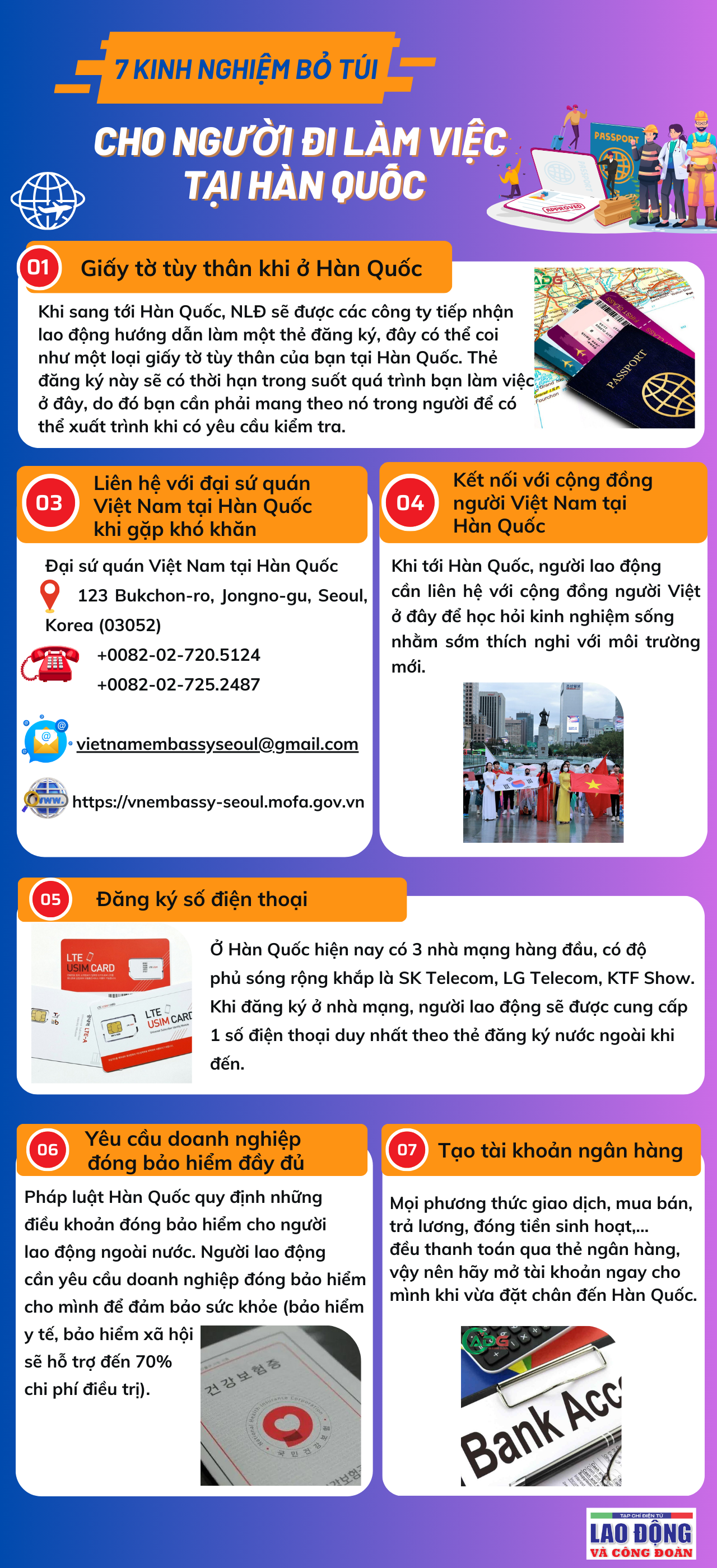 7 kinh nghiệm bỏ túi cho người đi lao động đi làm việc tại Hàn Quốc