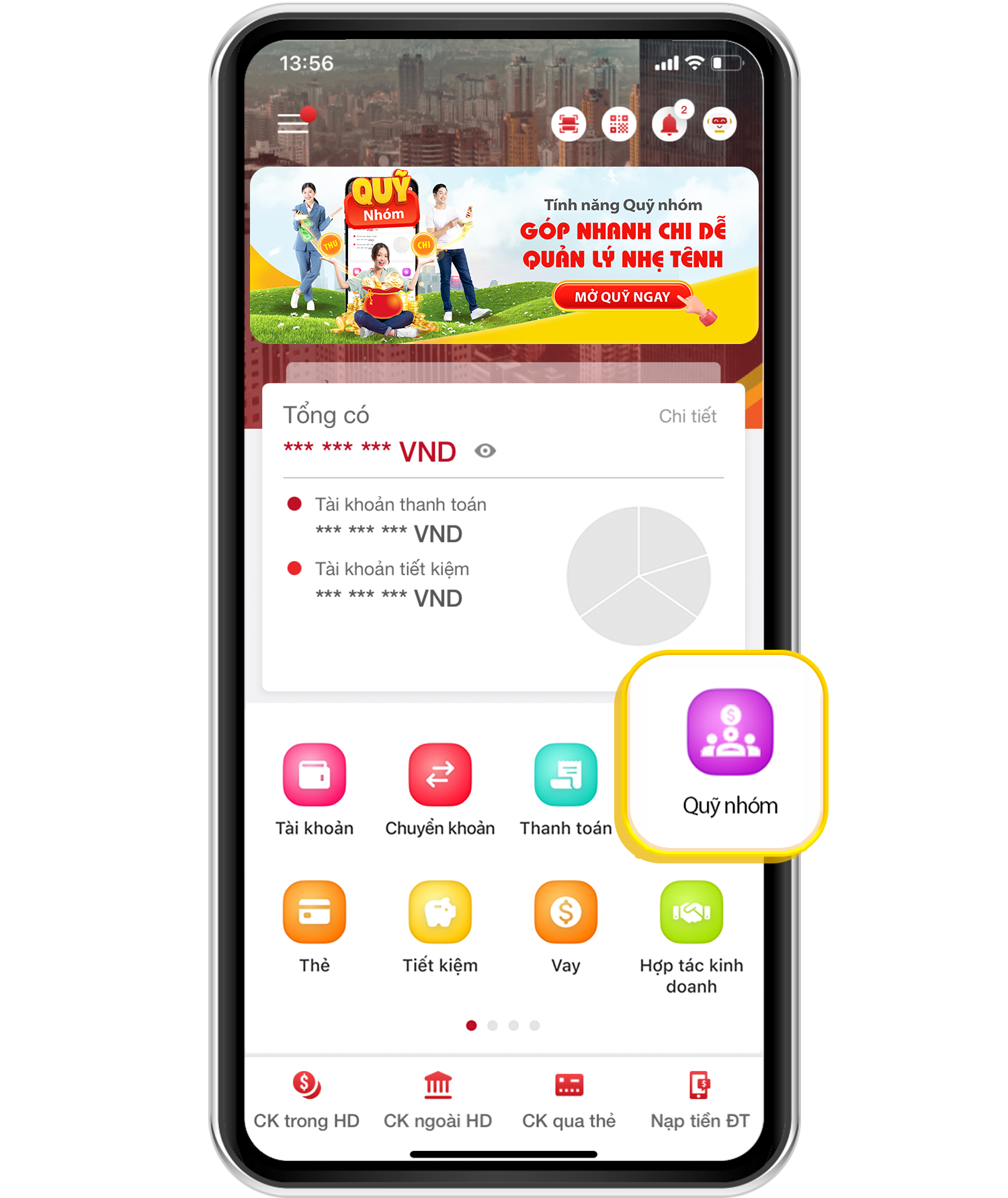 Thêm tính năng Quỹ nhóm, App HDBank tiếp tục gia tăng lợi ích của hệ sinh thái số
