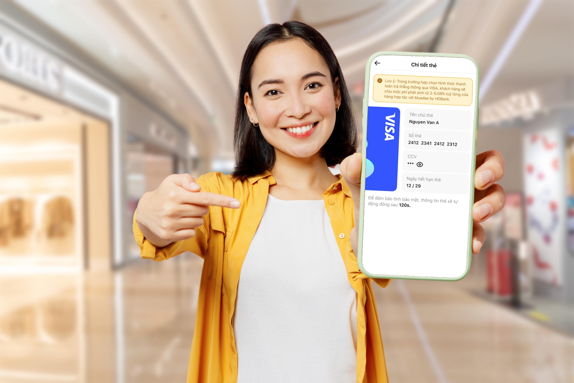 Thẻ trả góp Muadee by HDBank giải pháp thanh toán Thanh toán bằng Muadee by HDBank: 50.000 đồng cũng được trả góp