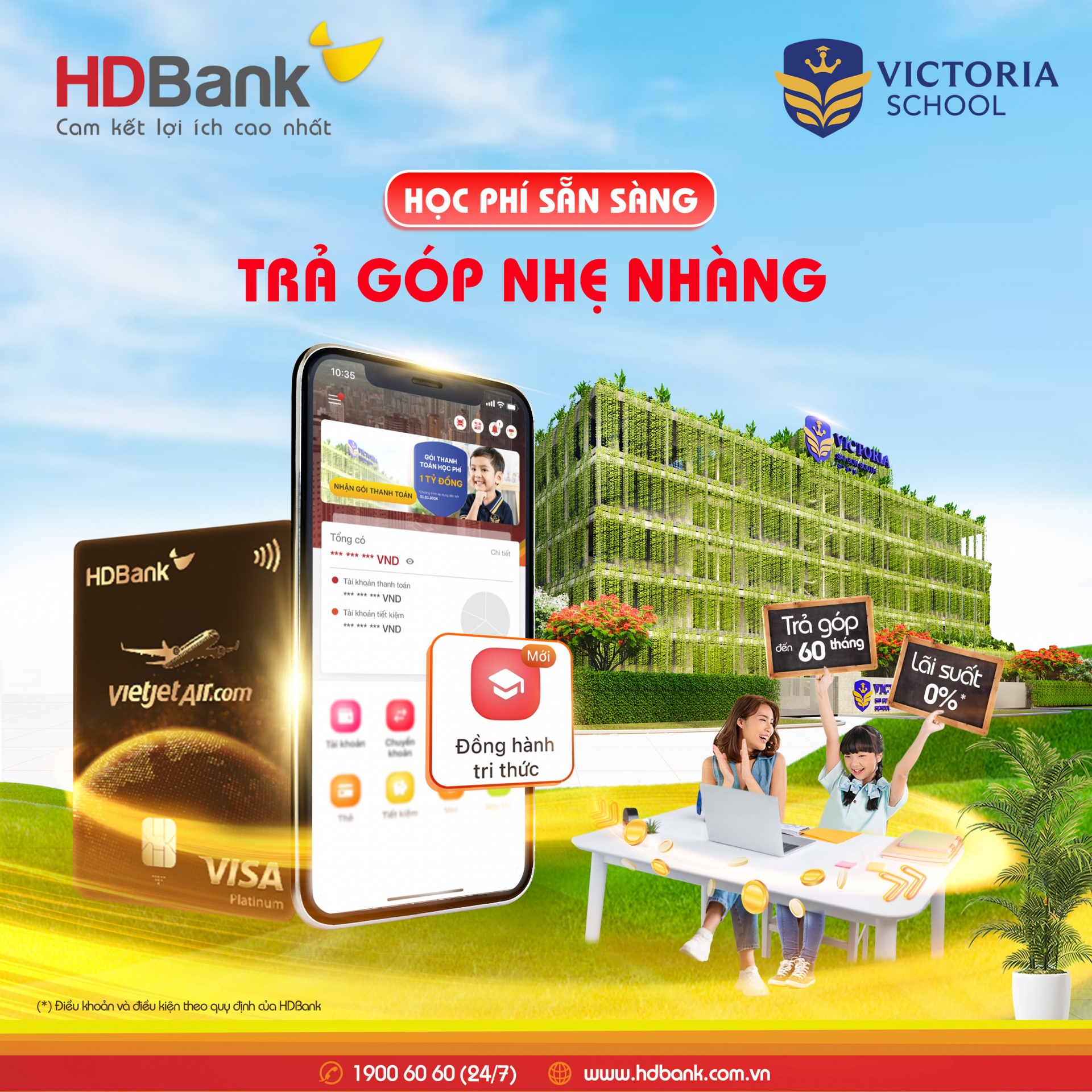 Ngân hàng duy nhất mang đến giải pháp Đồng hành tri thức - trả góp học phí đến 60 tháng