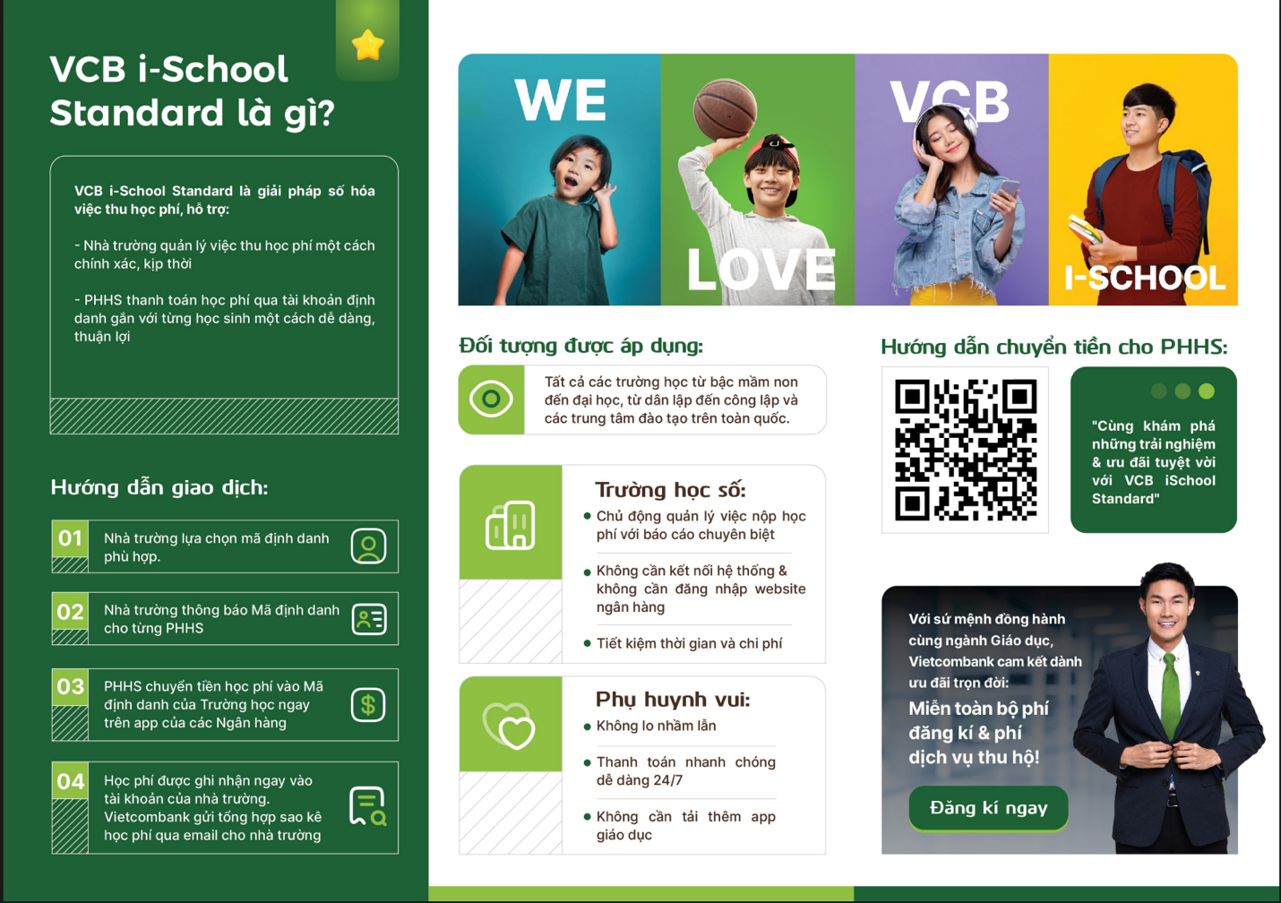 VCB i-School được thiết kế để phục vụ tất cả các loại hình trường học VCB i-School được thiết kế để phục vụ tất cả các loại hình trường học