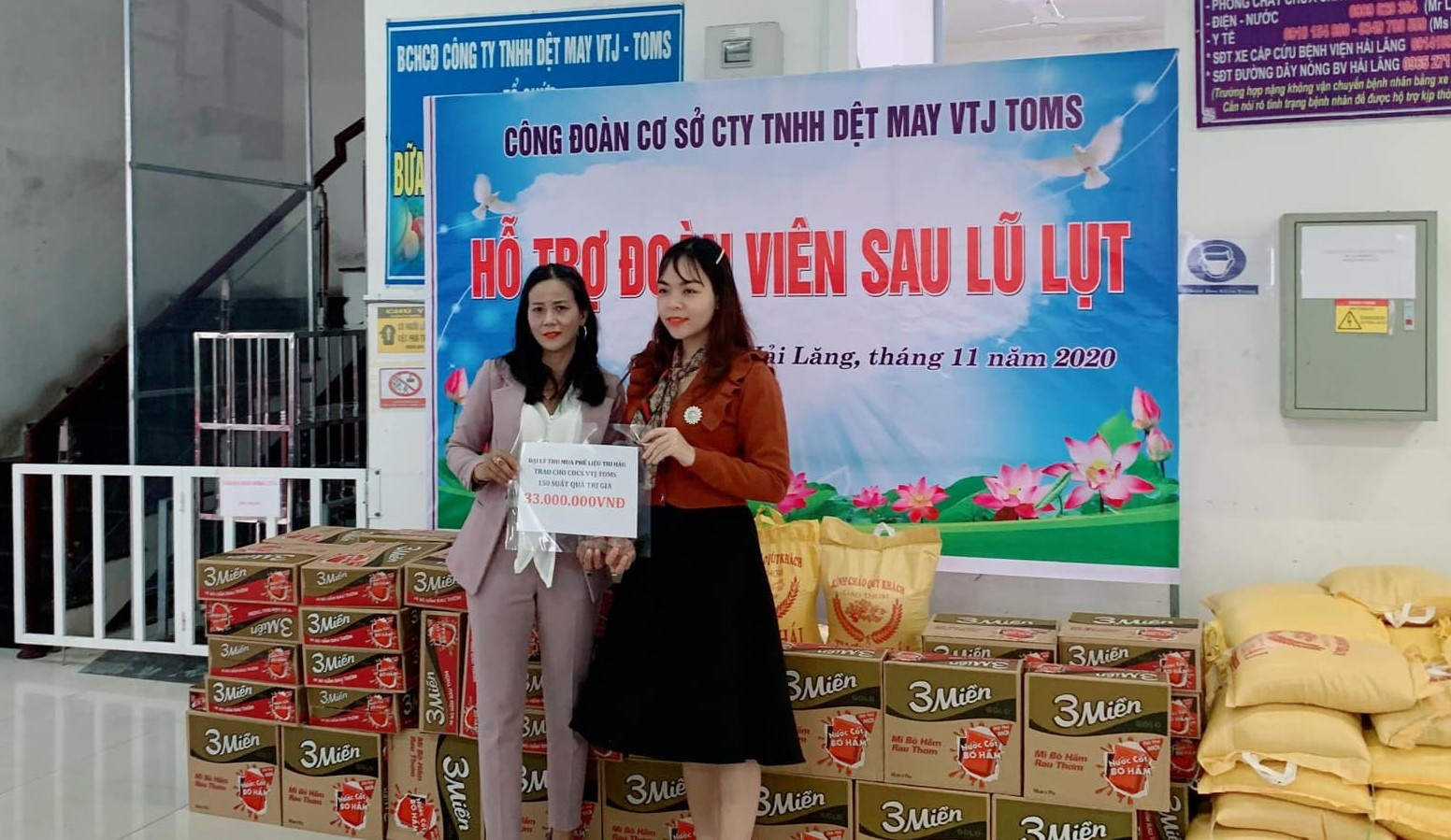 Công đoàn Công ty TNHH Dệt may VTJ TOMS: lan tỏa yêu thương từ tổ chức Công đoàn