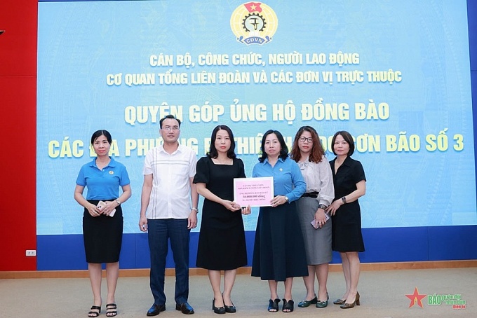 Hỗ trợ đoàn viên, người lao động bị ảnh hưởng bởi cơn bão số 3