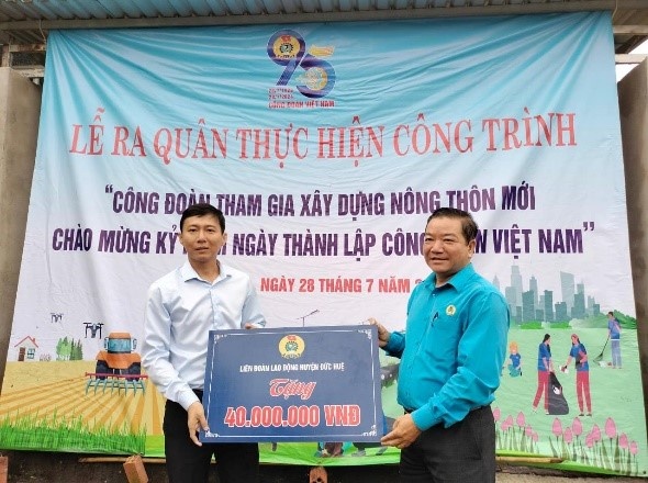 Công đoàn góp sức xây dựng nông thôn mới