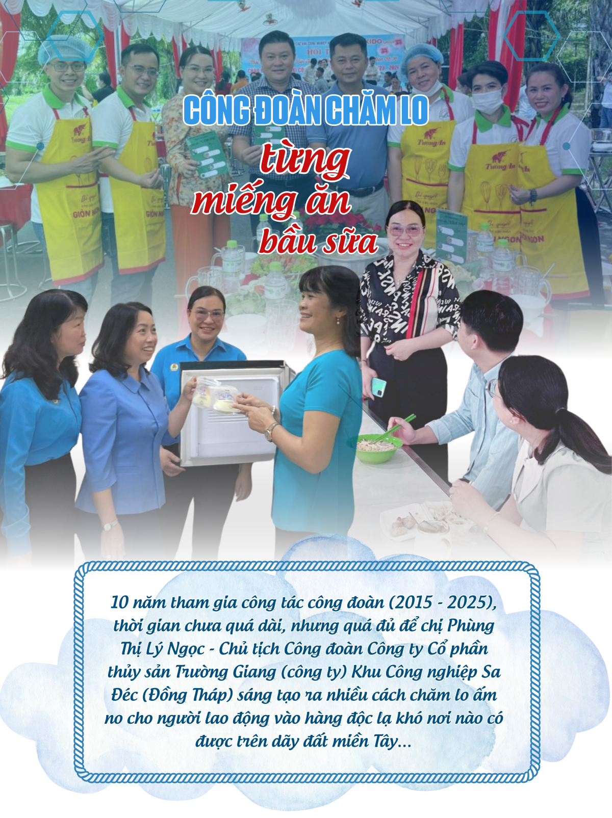 Công đoàn chăm lo từng miếng ăn, bầu sữa