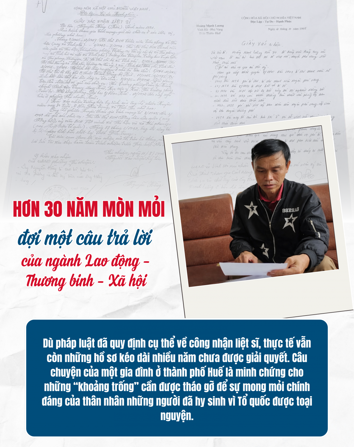 Hơn 30 năm mòn mỏi đợi một câu trả lời của ngành Lao động - Thương binh - Xã hội
