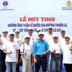 [Ảnh] Toàn cảnh lễ mít tinh hưởng ứng Tuần lễ Quốc gia Không thuốc lá năm 2026