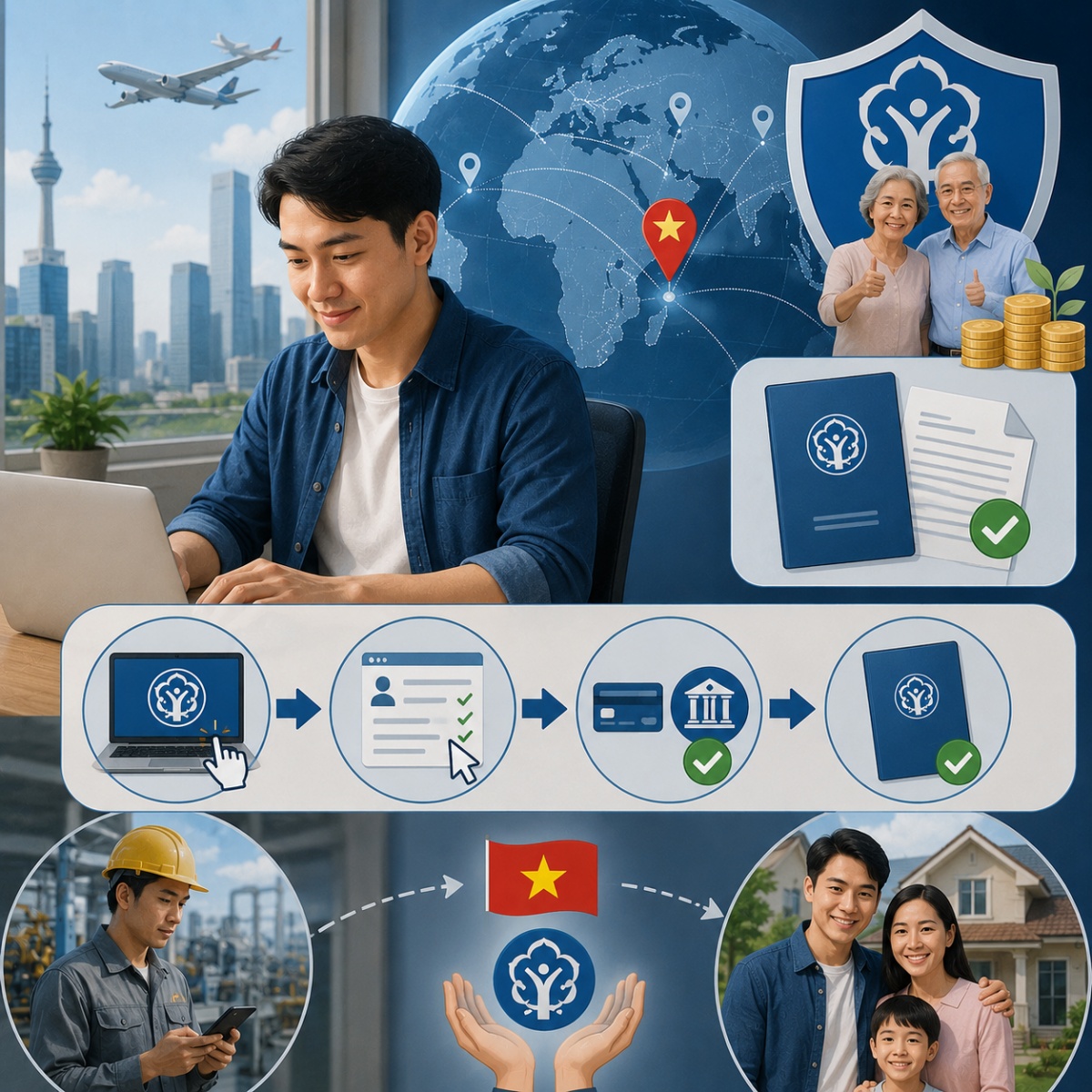 Người Việt Nam đang làm việc ở nước ngoài vẫn có thể tham gia BHXH tự nguyện