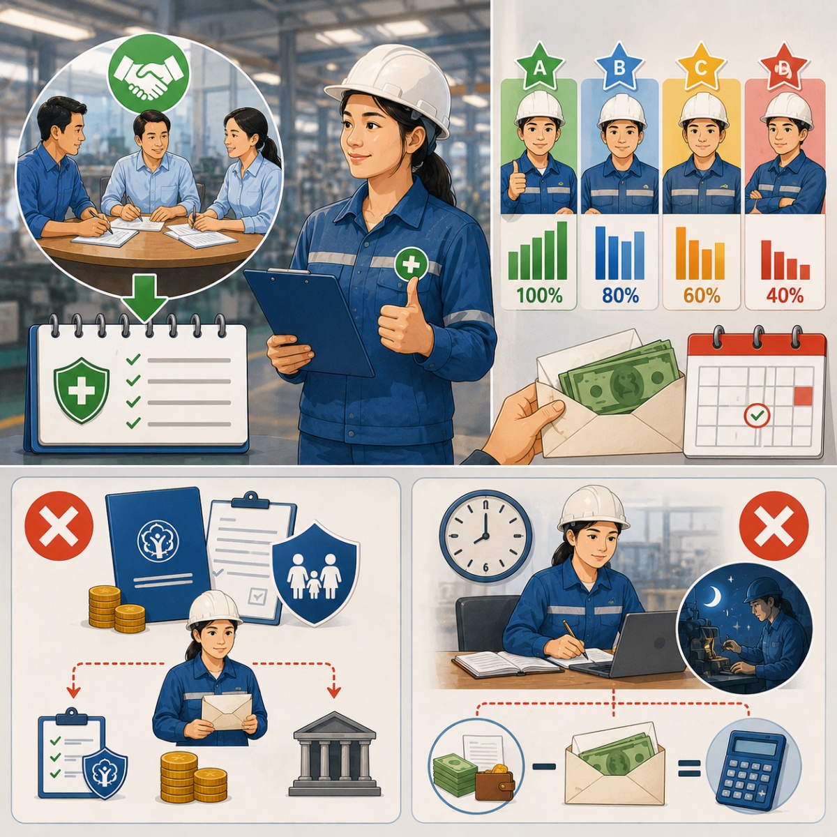 Phụ cấp trách nhiệm an toàn vệ sinh viên có tính đóng BHXH và làm căn cứ trả lương làm thêm giờ?