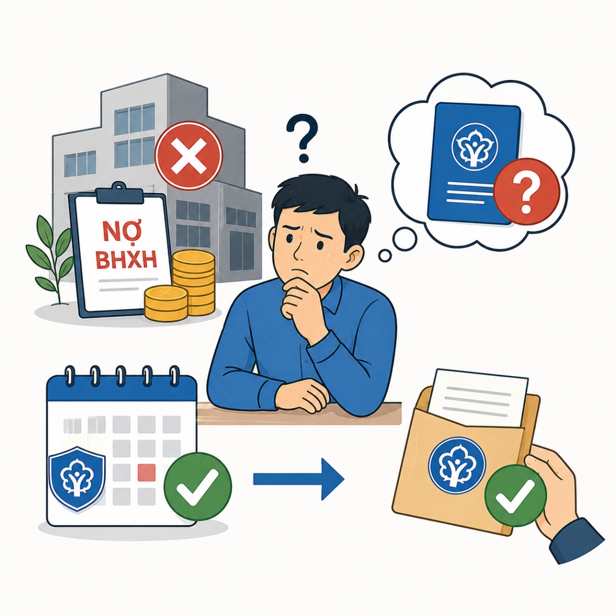 Có được hủy thời gian tham gia BHXH khi doanh nghiệp nợ tiền bảo hiểm?