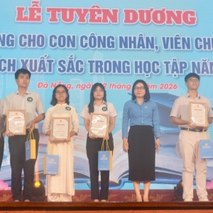 Công đoàn Đà Nẵng tuyên dương con đoàn viên học giỏi
