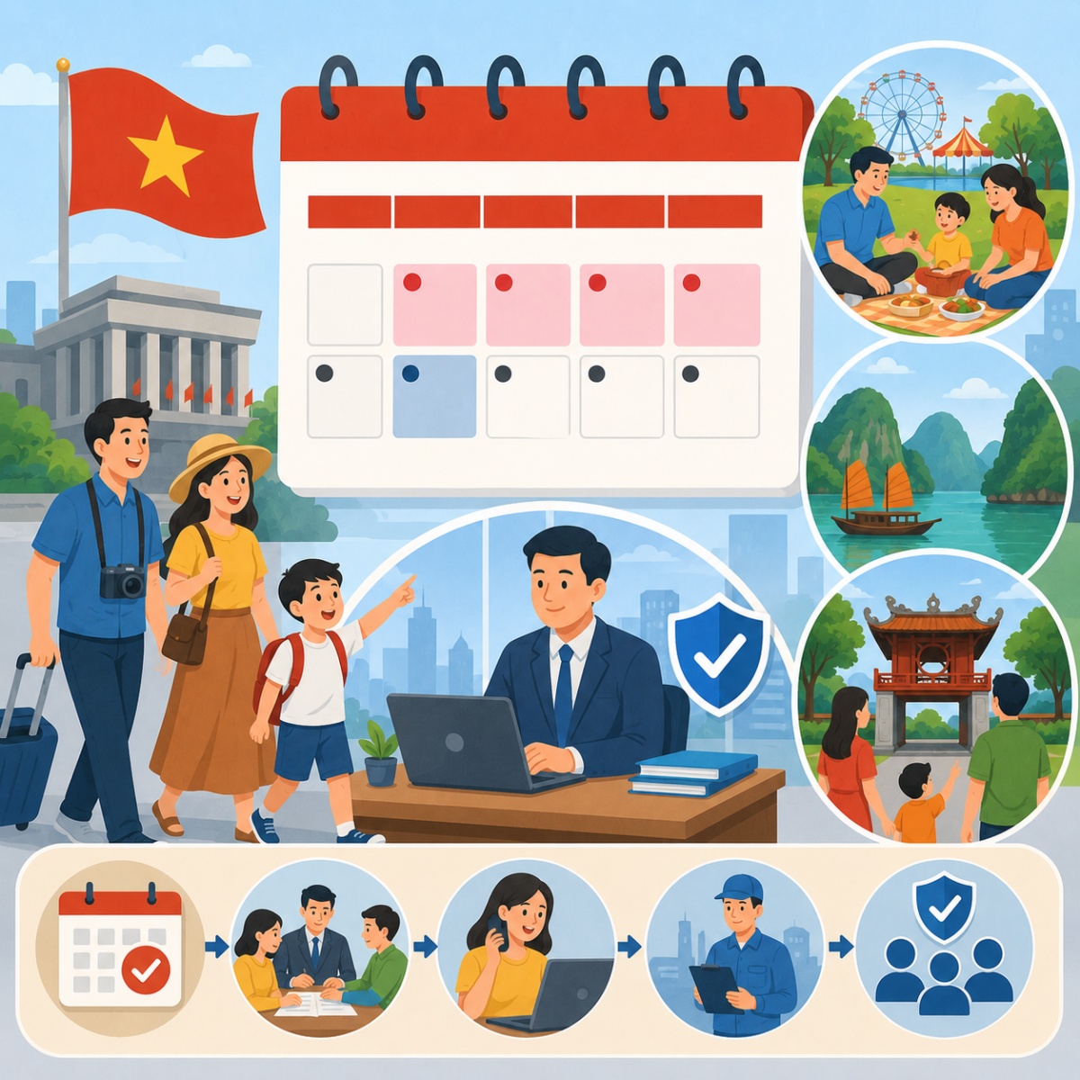 Bộ Nội vụ thông báo lịch nghỉ lễ Quốc khánh 2026: Người lao động được nghỉ thế nào?