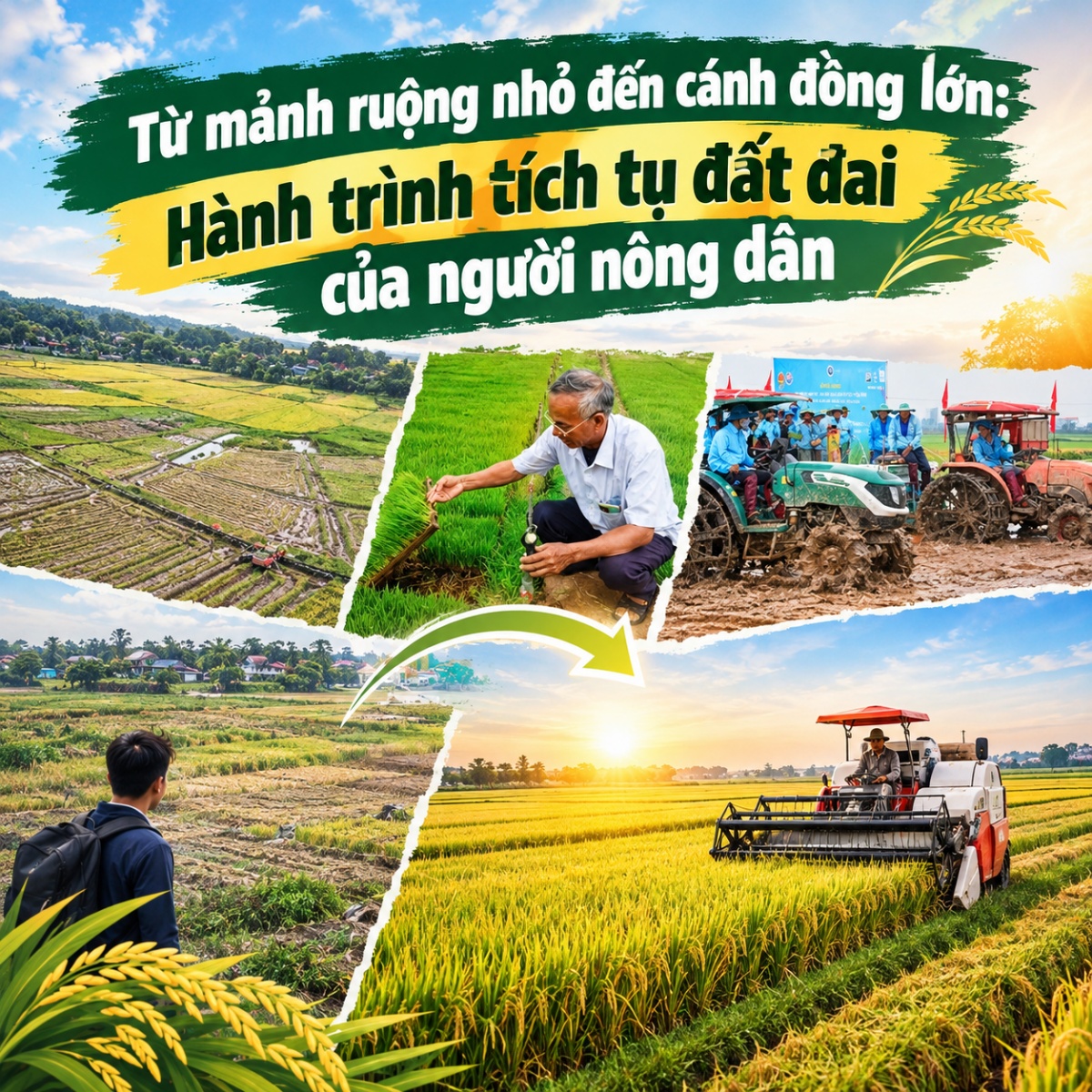 Từ mảnh ruộng nhỏ đến cánh đồng lớn: Hành trình tích tụ đất đai của người nông dân
