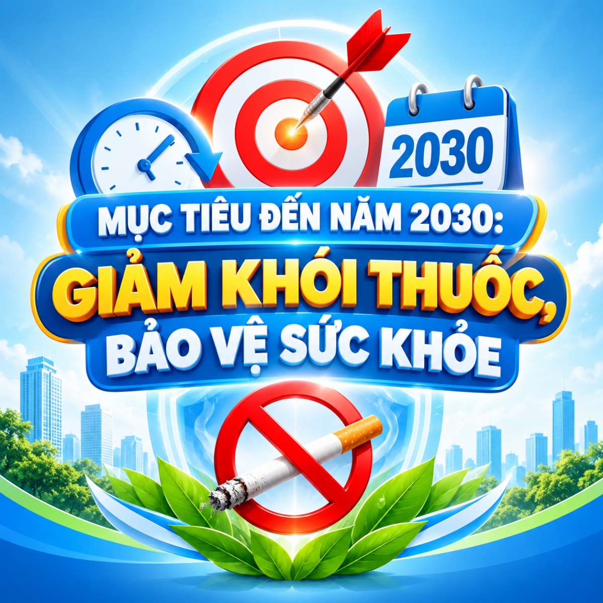 Mục tiêu đến năm 2030: Giảm khói thuốc, bảo vệ sức khỏe